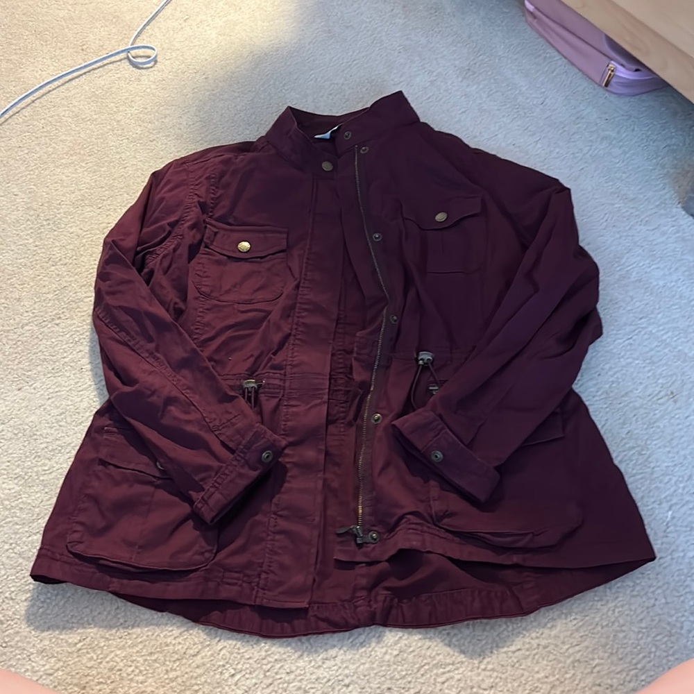 L.L. Bean 288639 Mandarin Collar Jacket Size Medium
